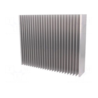 Heatsink: extruded | grilled | natural | L: 200mm | W: 250mm | H: 50mm