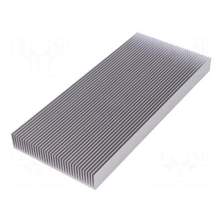 Heatsink: extruded | grilled | natural | L: 200mm | W: 90mm | H: 17mm | raw