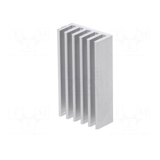 Heatsink: extruded | grilled | natural | L: 37.5mm | W: 21mm | H: 10mm