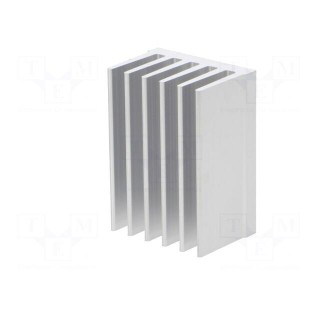 Heatsink: extruded | grilled | natural | L: 50mm | W: 36.8mm | H: 25mm