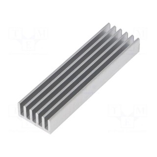 Heatsink: extruded | grilled | natural | L: 75mm | W: 21mm | H: 10mm | raw