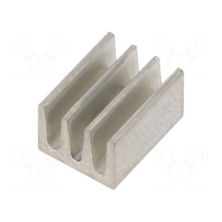 Heatsink: extruded | grilled | natural | L: 8mm | W: 6.3mm | H: 4.8mm | raw