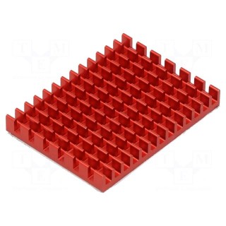 Heatsink: extruded | grilled | Raspberry Pi | red | L: 40mm | W: 30mm