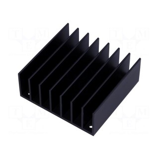 Heatsink: extruded | grilled | TO218,TO220 | black | L: 57.9mm | W: 61mm