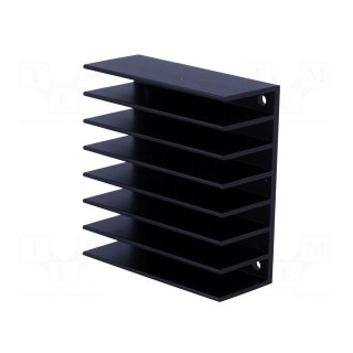 Heatsink: extruded | grilled | TO218,TO220 | black | L: 57.9mm | W: 61mm