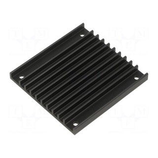 Heatsink: extruded | grilled | TO218,TO220 | black | L: 61mm | W: 57.9mm