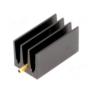 Heatsink: extruded | grilled | TO220 | black | L: 30mm | W: 16mm | H: 16mm