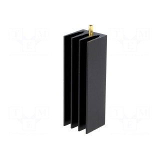 Heatsink: extruded | grilled | TO220 | black | L: 50mm | W: 16mm | H: 16mm
