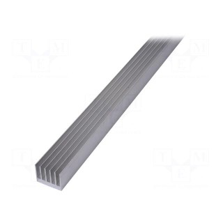 Heatsink: extruded | grilled | TO220 | natural | L: 1000mm | W: 54mm