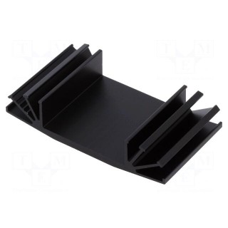 Heatsink: extruded | grilled | TO3 | black | L: 37.5mm | W: 70mm | H: 15mm