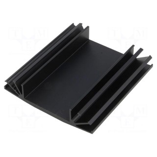 Heatsink: extruded | grilled | TO3 | black | L: 75mm | W: 70mm | H: 15mm