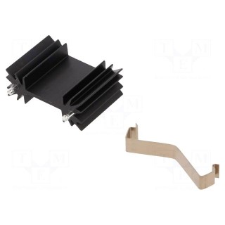 Heatsink: extruded | H | TO202,TO218,TO220,TOP3 | black | L: 25.4mm