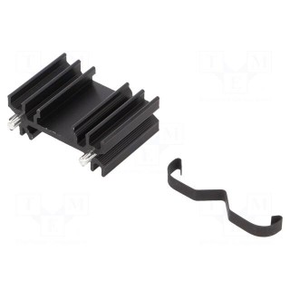 Heatsink: extruded | H | TO202,TO218,TO220,TOP3 | black | L: 25mm