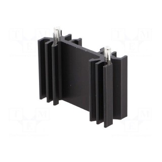 Heatsink: extruded | H | TO202,TO218,TO220,TOP3 | black | L: 25mm