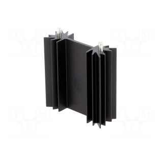 Heatsink: extruded | H | TO202,TO218,TO220,TOP3 | black | L: 38.1mm