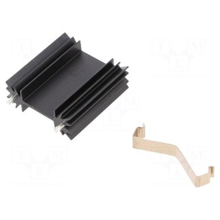 Heatsink: extruded | H | TO202,TO218,TO220,TOP3 | black | L: 38.1mm