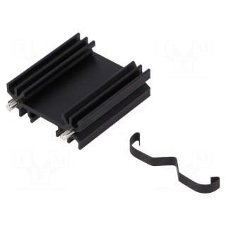Heatsink: extruded | H | TO202,TO218,TO220,TOP3 | black | L: 38mm