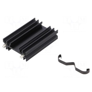 Heatsink: extruded | H | TO202,TO218,TO220,TOP3 | black | L: 50mm