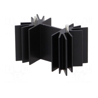 Heatsink: extruded | H | TO218,TO220,TOP3 | black | L: 25.4mm | W: 42mm