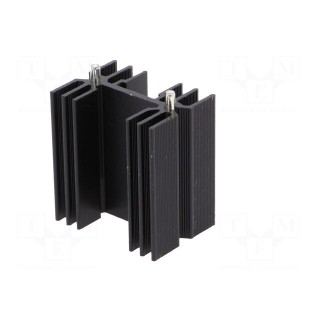 Heatsink: extruded | H | TO218,TO220,TOP3 | black | L: 38mm | W: 35mm