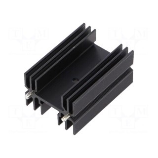Heatsink: extruded | H | TO218,TO220,TOP3 | black | L: 50mm | W: 35mm