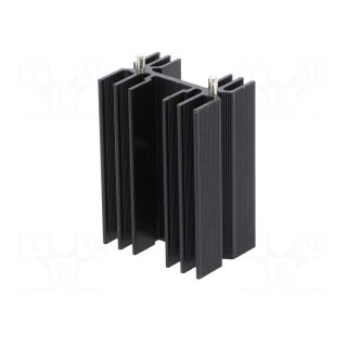 Heatsink: extruded | H | TO218,TO220,TOP3 | black | L: 50mm | W: 35mm