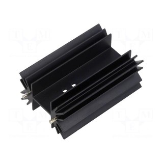 Heatsink: extruded | H | TO218,TO220,TOP3 | black | L: 63.5mm | W: 42mm