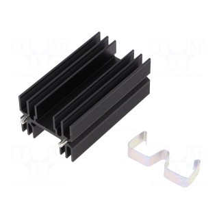 Heatsink: extruded | H | TO218,TO220,TOP3 | black | L: 63mm | W: 35mm