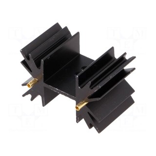 Heatsink: extruded | SOT32,TO220,TO3P | black | L: 25.4mm | 7.8K/W