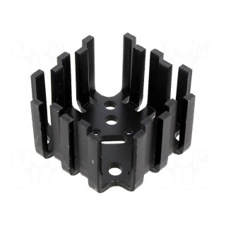 Heatsink: extruded | SOT32,TO3,TO66,TO9 | black | L: 46mm | W: 46mm