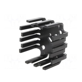 Heatsink: extruded | SOT32,TO3,TO66,TO9 | black | L: 46mm | W: 46mm