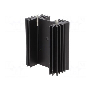 Heatsink: extruded | TO218,TO220,TO247 | black | L: 25mm | W: 42mm | R