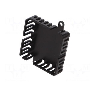 Heatsink: extruded | TO220 | black | L: 44mm | W: 44mm | H: 1.5mm | anodized