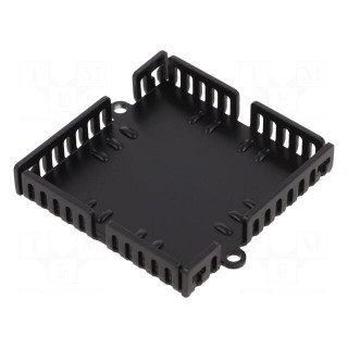 Heatsink: extruded | TO220 | black | L: 58mm | W: 52mm | H: 1.5mm | anodized