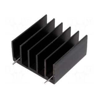 Heatsink: extruded | TO220,TO247 | black | L: 30mm | W: 30mm | H: 15mm