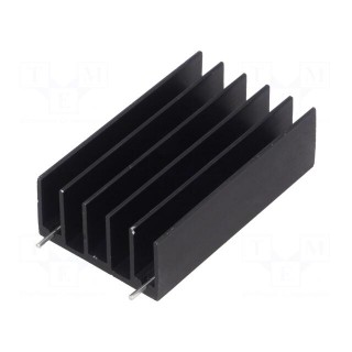 Heatsink: extruded | TO220,TO247 | black | L: 50mm | W: 30mm | H: 15mm