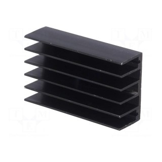 Heatsink: extruded | TO220,TO247 | black | L: 50mm | W: 30mm | H: 15mm