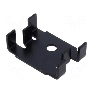 Heatsink: extruded | U | TO3,TO32,TO66,TO9 | black | L: 18mm | W: 25.4mm