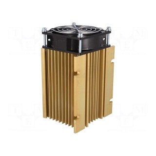 Heatsink: extruded | Y | for 3 phase relays | golden | L: 120mm | H: 81mm