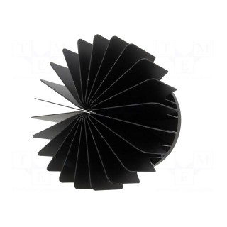 Heatsink: moulded | LED | black | H: 70mm | 1.35K/W | aluminium | anodized