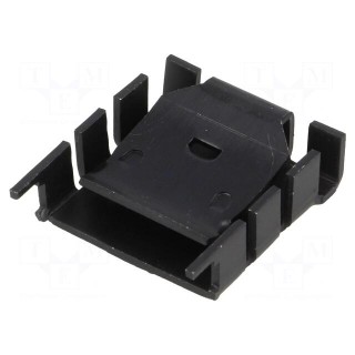 Heatsink: moulded | TO218,TO220 | black | L: 25.4mm | W: 25mm | H: 8.3mm
