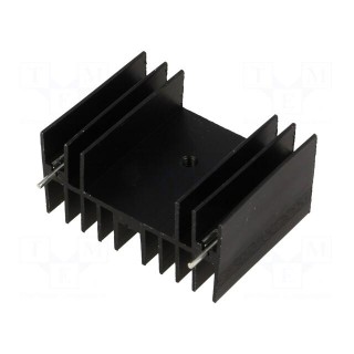 Heatsink: moulded | TO220,TO247 | black | L: 30mm | W: 40mm | H: 20mm