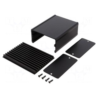 Heatsink: with case | black | aluminium | anodized | Y: 47mm | X: 75.2mm