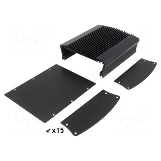 Heatsink: with case | black | aluminium | anodized | Y: 50mm | X: 135mm