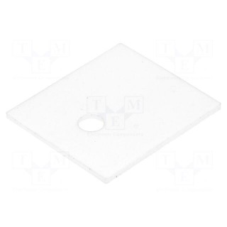 Heat transfer pad: ceramic | TO3P | L: 20mm | W: 23mm | Thk: 1mm | 25W/mK