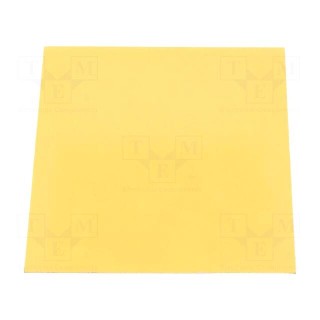 Heat transfer pad: silicone | L: 101.6mm | W: 101.6mm | golden | 5W/mK