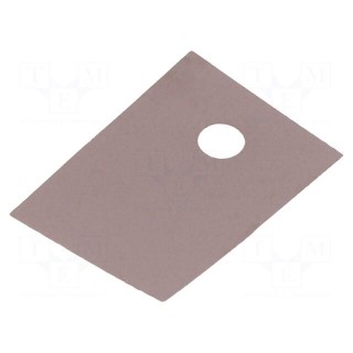 Heat transfer pad: silicone | TO220 | L: 18mm | W: 13mm | brown