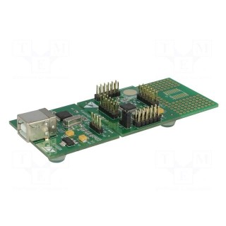 Dev.kit: STM8 | STM8S105C6T6 | pin strips,USB B | prototype board