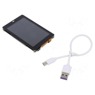 Dev.kit: evaluation | LCD,USB C | GPIO,USB,WiFi