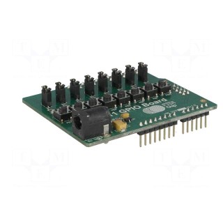 Dev.kit: FTDI | pin header,power supply | LED diode x8,button x8